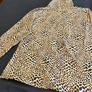 Leopard Skin Turtle Neck Long Sleeve shirt